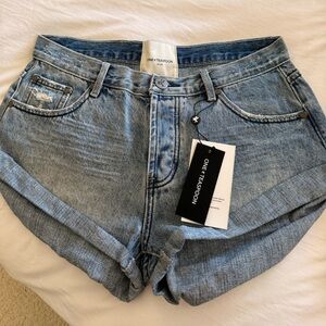 One Teaspoon Light Blue Bandits shorts